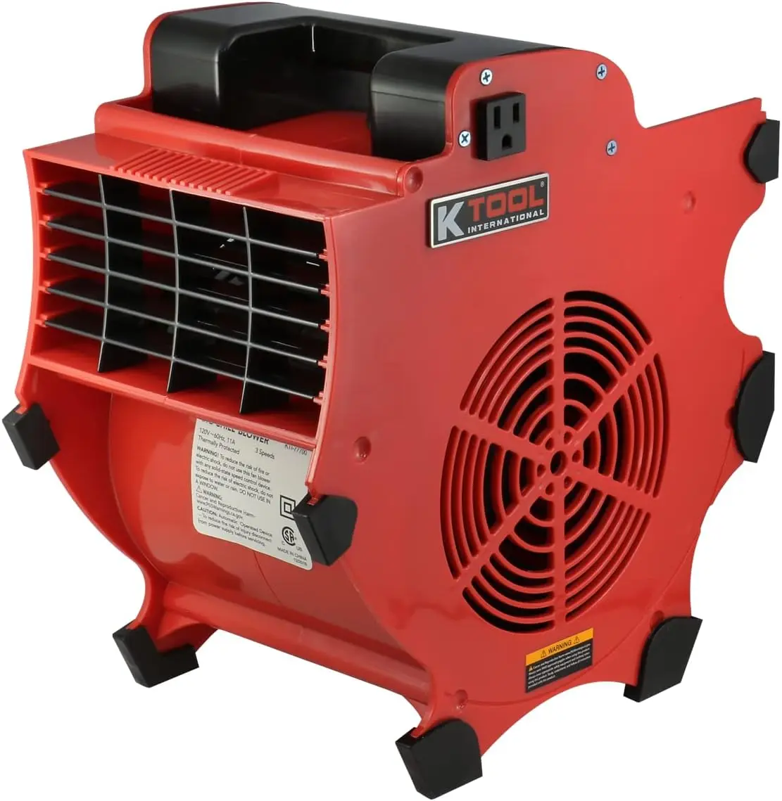 Heavy-Duty Floor Blower Fan, 1200 CFM, 3-Speed Motor, Overload Protection, Indoor/Outdoor Use