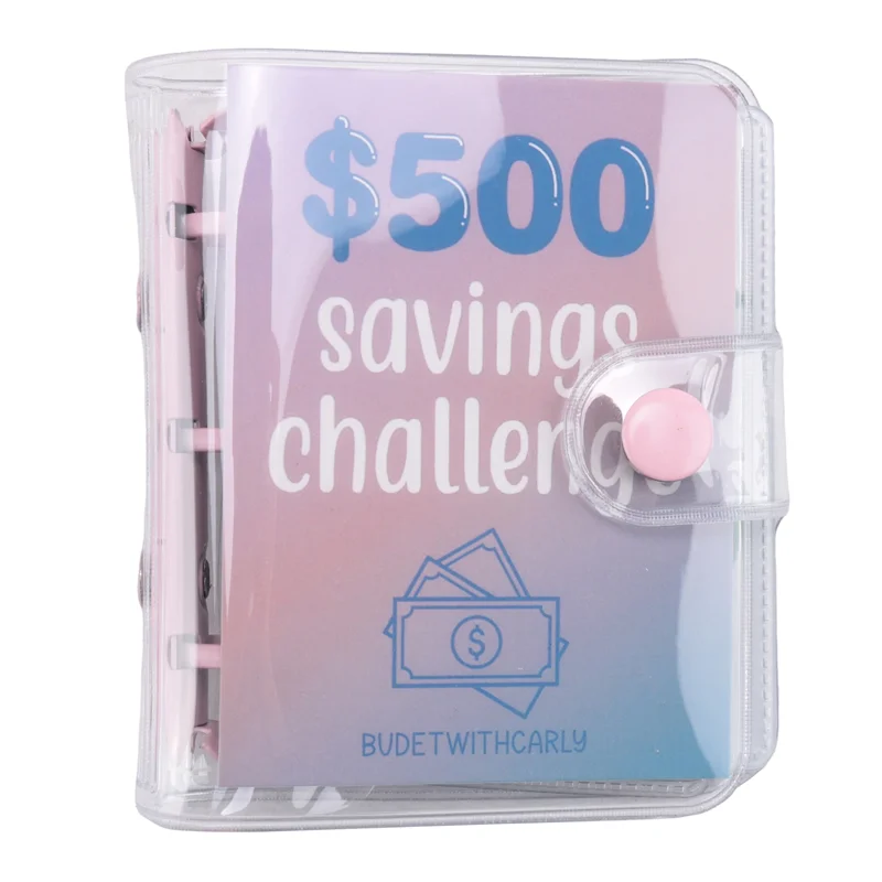 3 PCS Mini Binder Savings Challenge 150/300/500 Saving Money Budgets As Shown Cash Envelope Wallet Budget Binder Notebook Budget