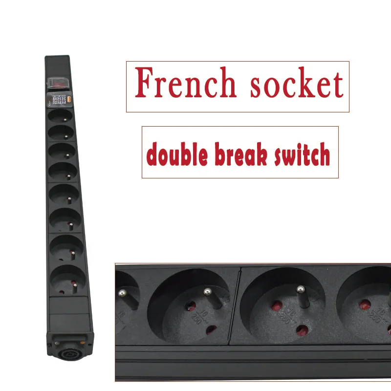 

Подовжувач питания PDU, авиационная вилка, французская розетка с амперметром, входной выход SAC3MPX SAC3FPX, с двойным выключателем, без удлинителя