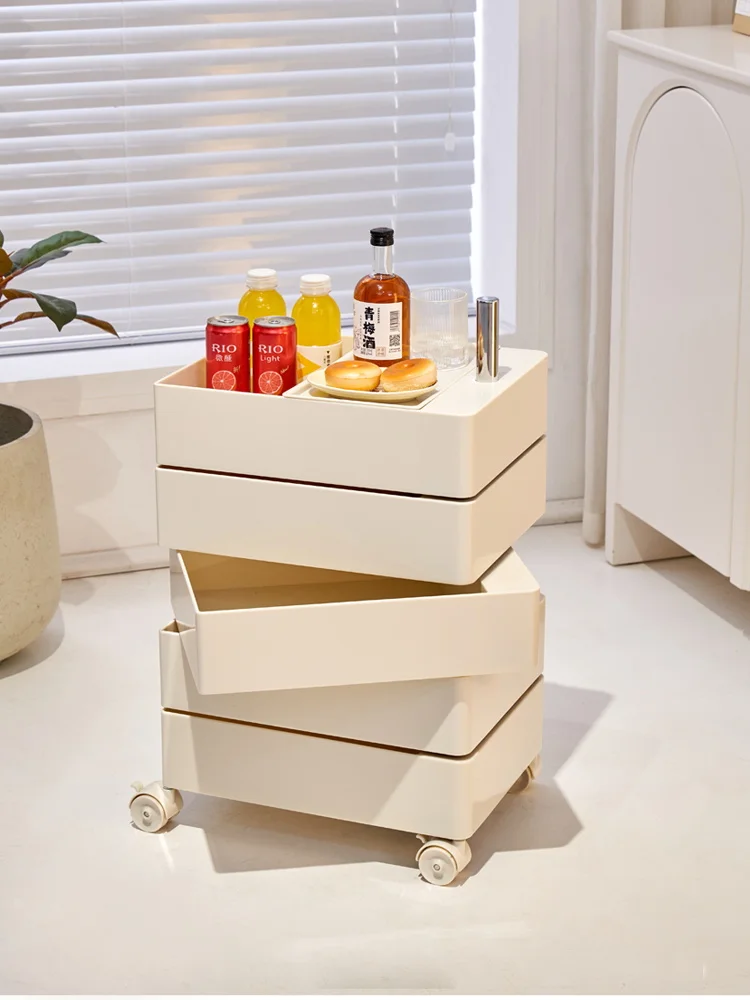 Movable Storage Cabinet, Nordic Trolley, Internet Celebrity Bedside Table, Bedroom Side Cabinet, Snack Drawer