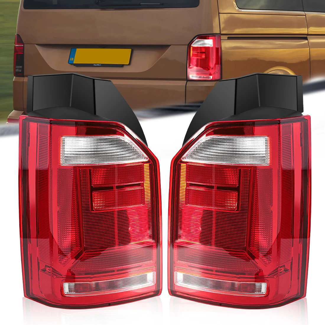 Car Brake Light Taillamp Assembly For VW T6 Multivan Transporter 2015 2016 2017 2018 2019 7E0945095K 7E0945096K Tail Light 12V