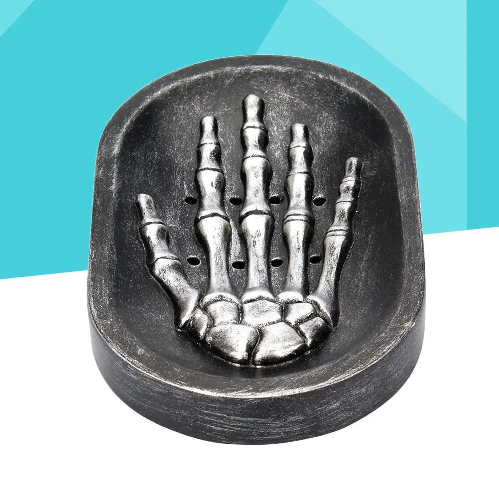 

Готическая мыльница в форме черепа, черная, для кухни, ванной, душа, с дренажным поддоном, модный и элегантный дизайн