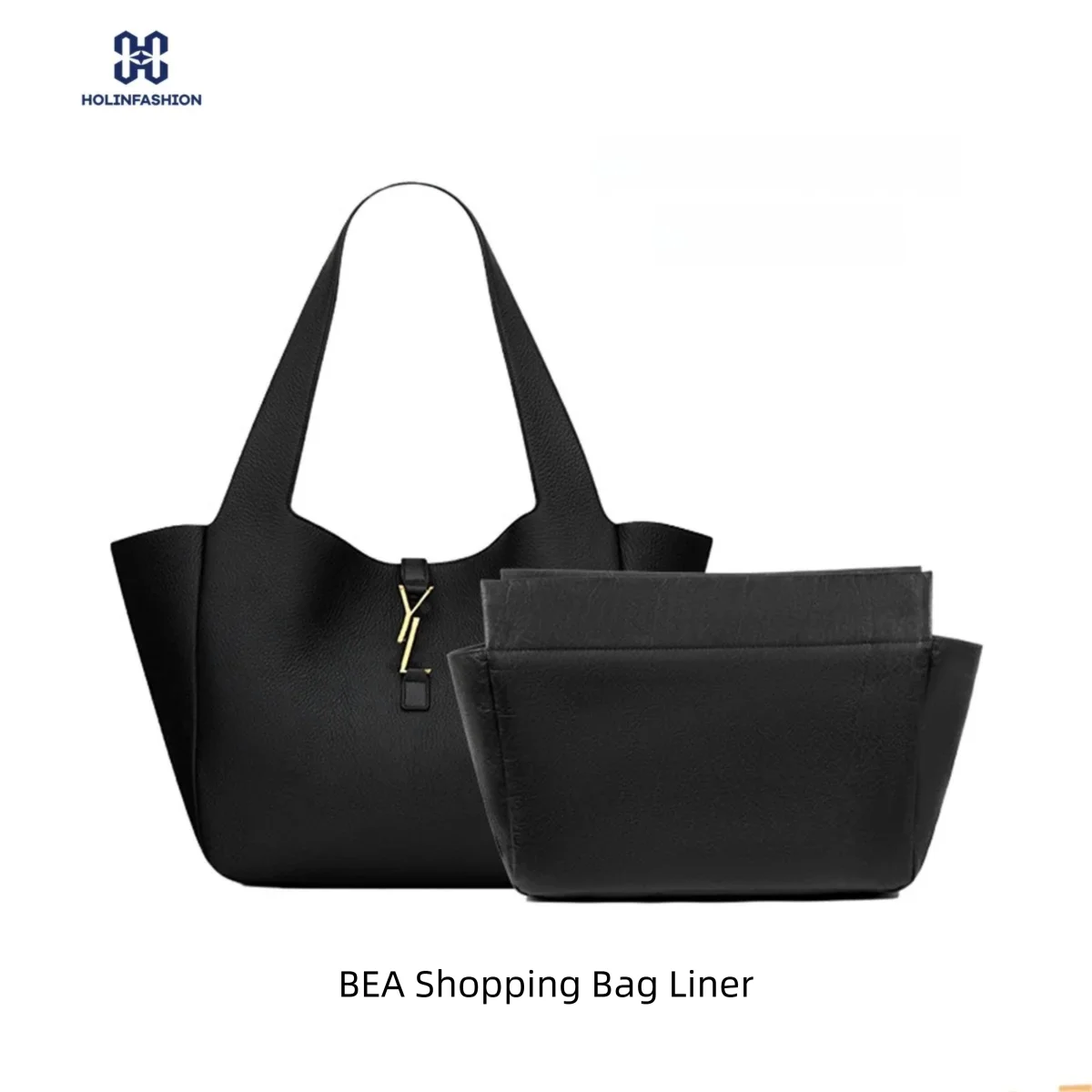 HOLINFASHION Black DuPont Liner Ultralight Waterproof Bag Organizer Insert Keep Bag Shaper and Storage For YSL BEA Shopping Bag
