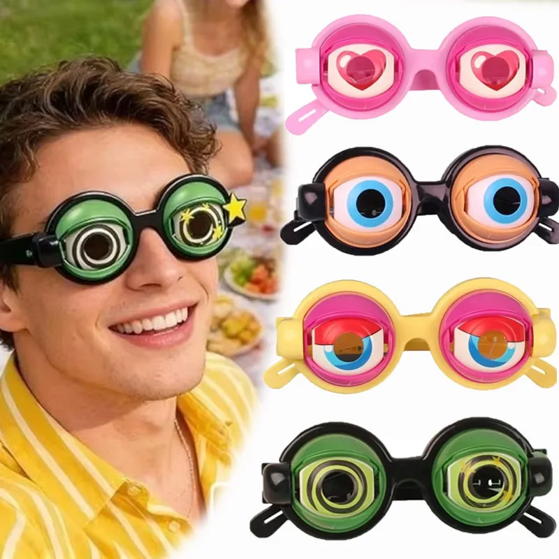 1-10PCS Halloween Crazy Glasses for Kids Prank Costume Party Novelty Prop Silly Design Fun Decor Gift Accessory