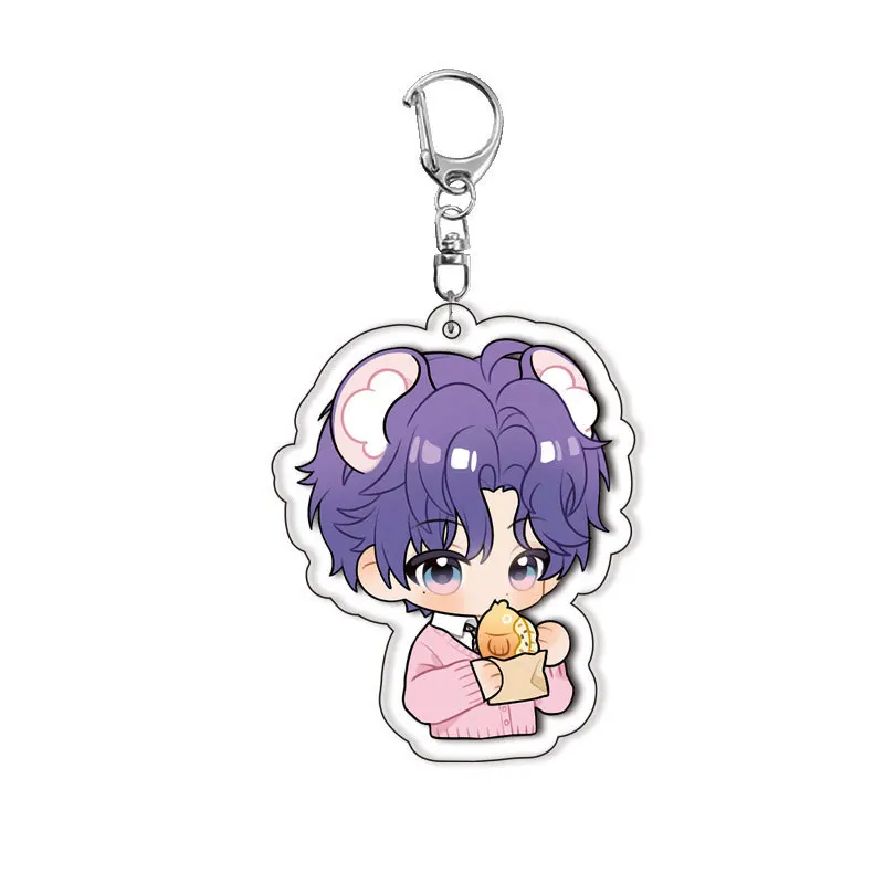 Love and Deepspace Xavier Zayne Rafayel Ralayo Sylus Acrylic Keychain Game Cartoon Cute Charm Keyring Bag Tag for Collections