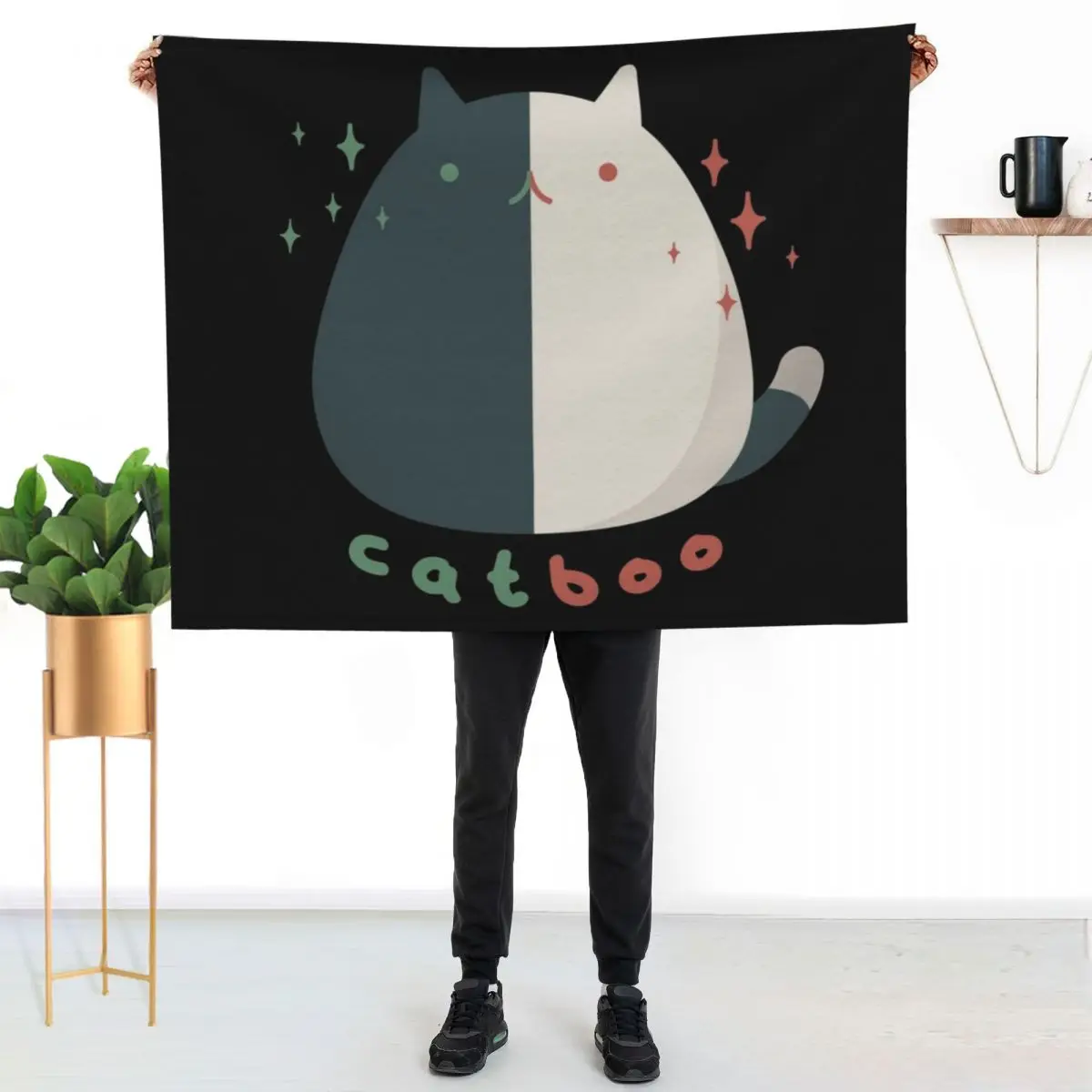 

Ranboo cat Throw Blanket Fuzzy Plush Throw Blanket for Sofa Chair