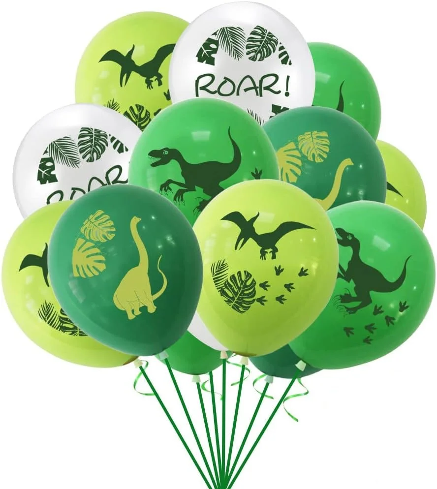 

Dinosaur Balloons, Pterosaur Raptors Pattern Balloon 12 Inch Latex Balloons for Boys Birthday, Baby Shower Party Decorations