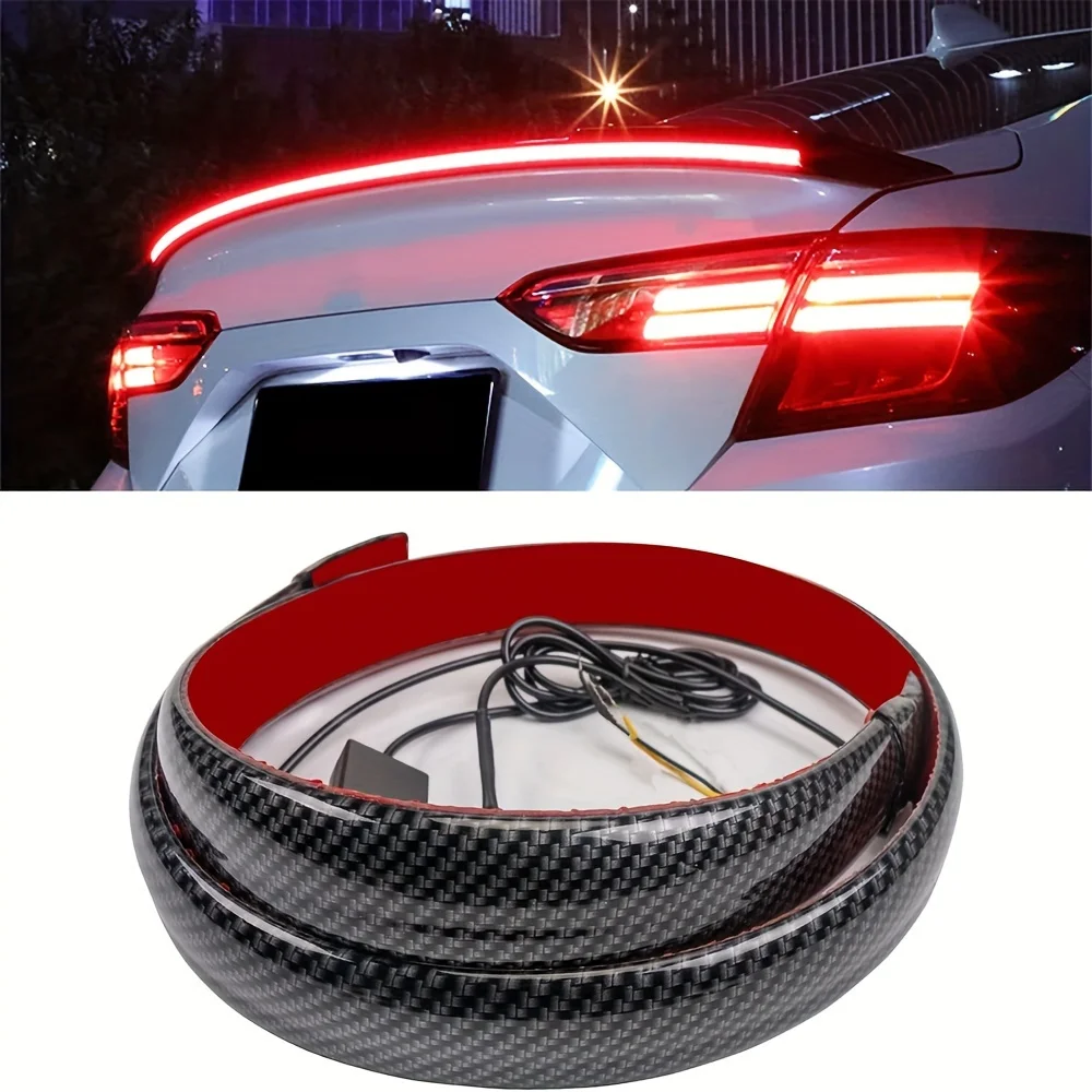 Flexible Car Trunk Tail Brake Lights Rear Additional Stop Lamp Multiple Flow Strips Turn Signal Lamp DRL Daytime Running Light