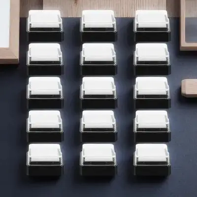 15Pcs DIY Stamp Ink Pads Blank Fingerprints Handprints Square Ink Pads for Scrapbooking Card Making Crafts Office Classroom Use