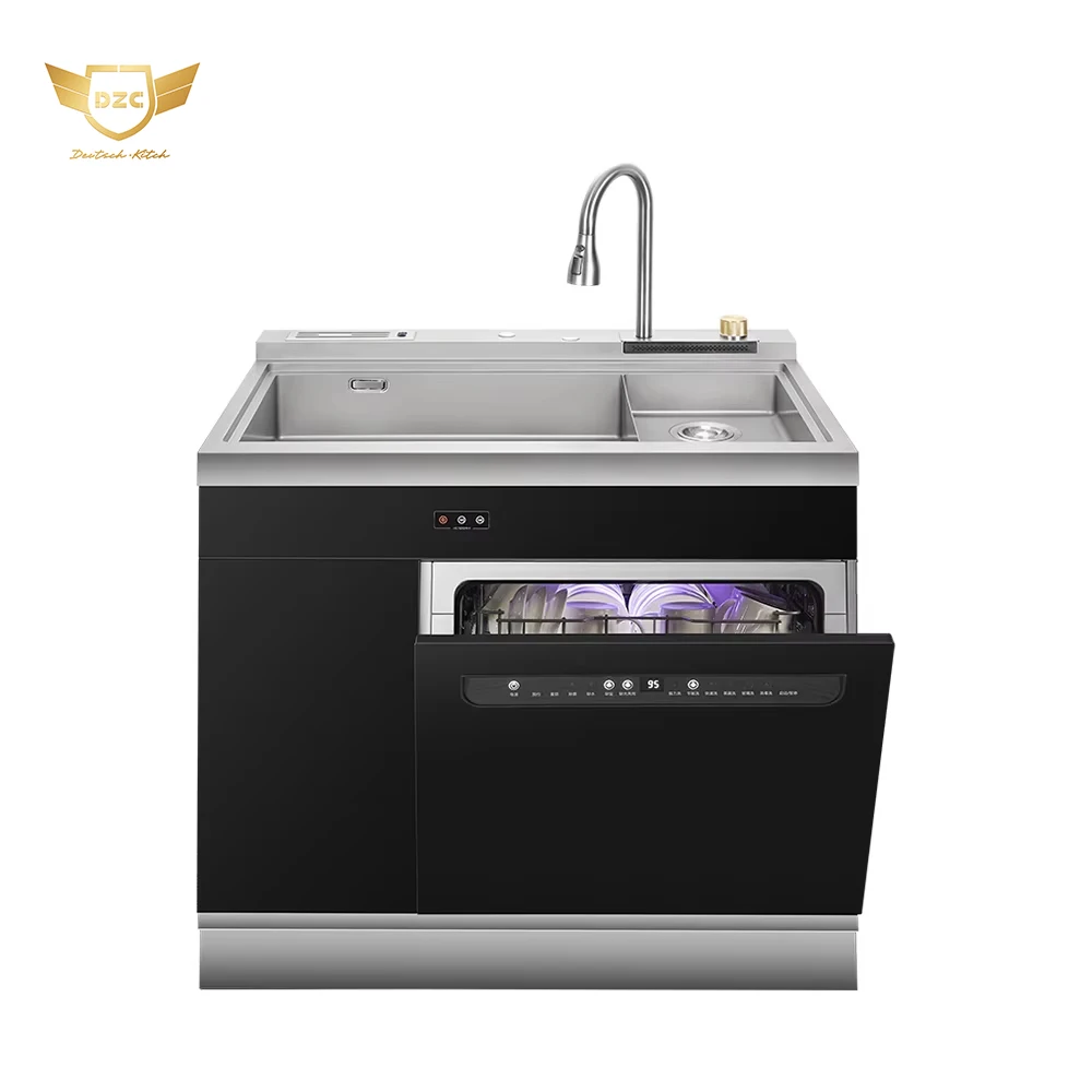 

Kitchen Integrated Dishwasher Intelligent Ultrasonic Built-in Stainless Steel Sink Household Dishwasher X3