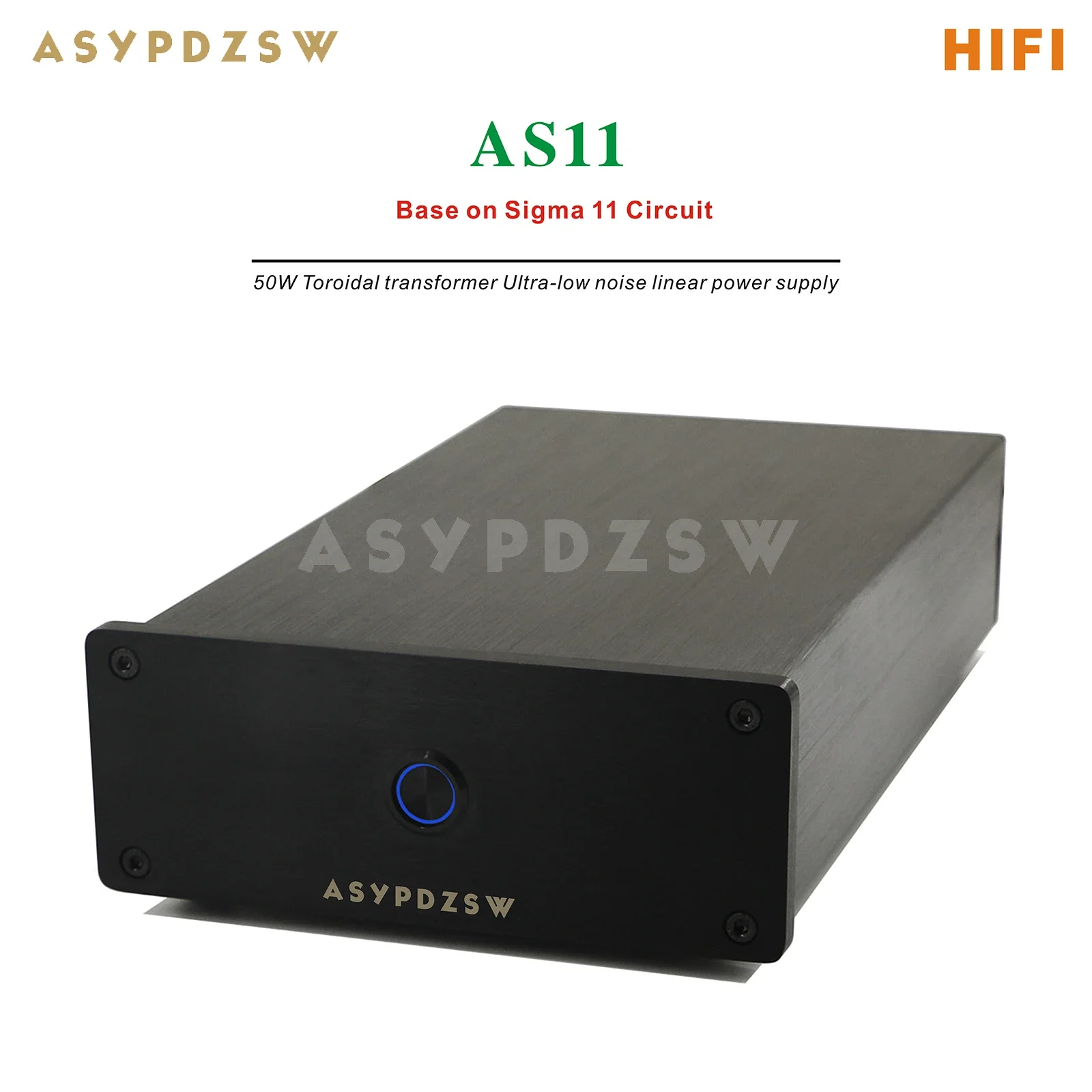 AS11 50W Toroidal transformer Ultra-low noise linear power supply Base on Sigma 11 Circuit DC 5V----24V Optional