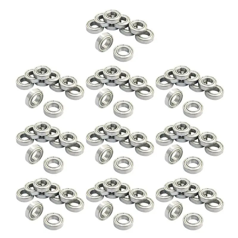 -[Retail TX] 100Pcs 6800Z 10 X 19 X 5Mm Single Row Shielded Deep Groove Ball Bearing