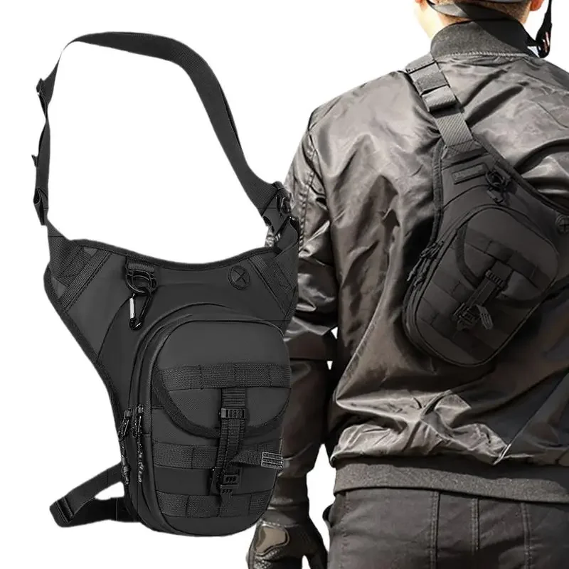 Multi-Function Waterproof Motorcycle Drop Leg Bag Hip Bum Motorcycle Outdoor Waist Bag Motorbike Riding Chest Bag