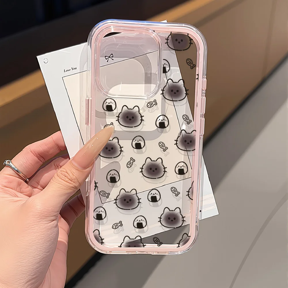 Cute Teddy Bear Phone Case For iPhone 17 Pro Max 16 15 14 13 12 11 Pro Max 8 7 Plus XR XS 17 Air Transparent 2in1 Soft TPU Cover view 2