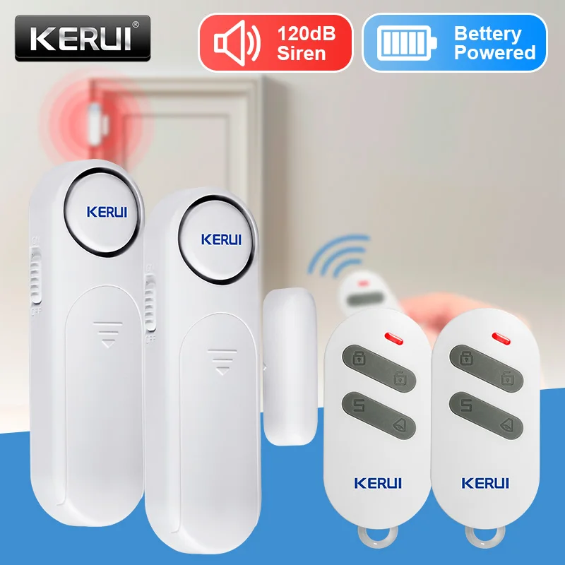 

KERUI Wireless Door Windows Sensor Alarm 300ft 120dB Anti Theft Home Security Smart Remote Control For Kids Safety Door Openning