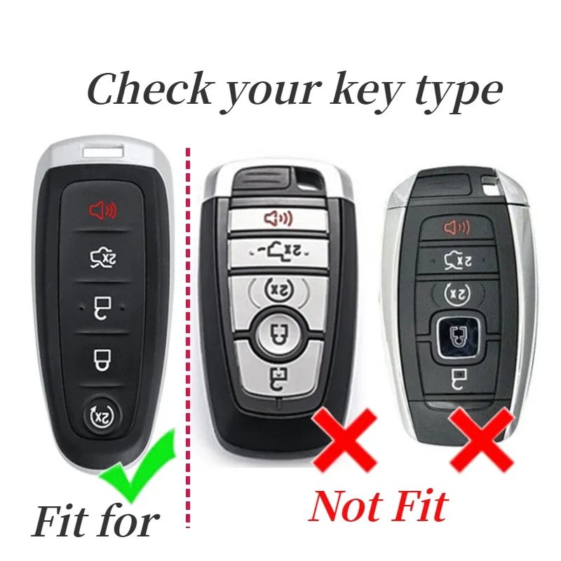 Alloy Car Remote Key Case Cover Shell Fob For Ford Edge Explorer Escape Focus Taurus Flex Lincoln MKS MKT MKX MKZ Navigator Etc