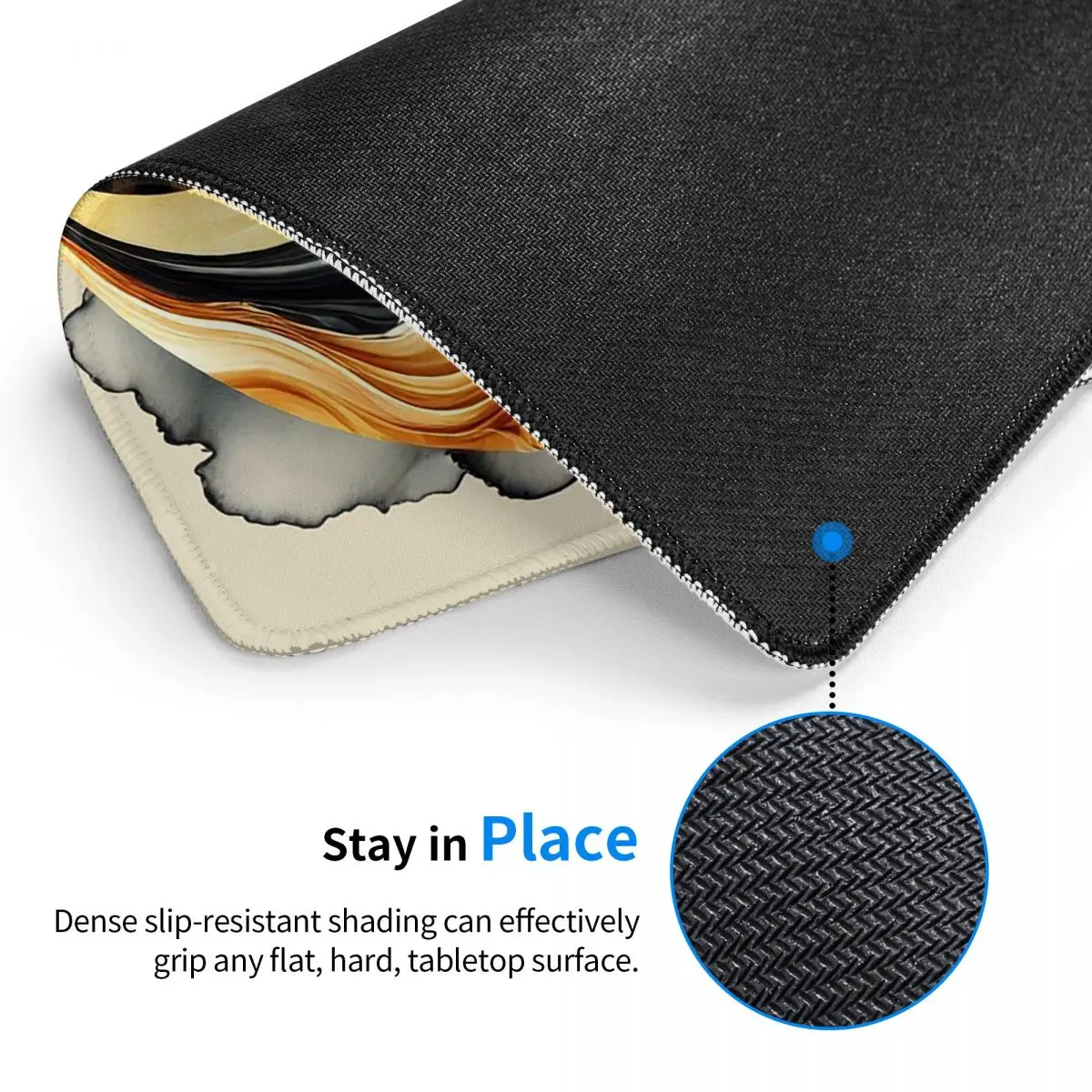 แผ่นรองเมาส์ลายเสือดาวหยินหยาง ดีไซน์หรูหราสีทองลายหินอ่อน แผ่นรองเมาส์สำหรับคอมพิวเตอร์ แผ่นรองคีย์บอร์ด แผ่นรองเมาส์สำหรับเกมเมอร์ แผ่นรองโต๊ะแล็ปท็อป แผ่นรองโต๊ะทำงาน