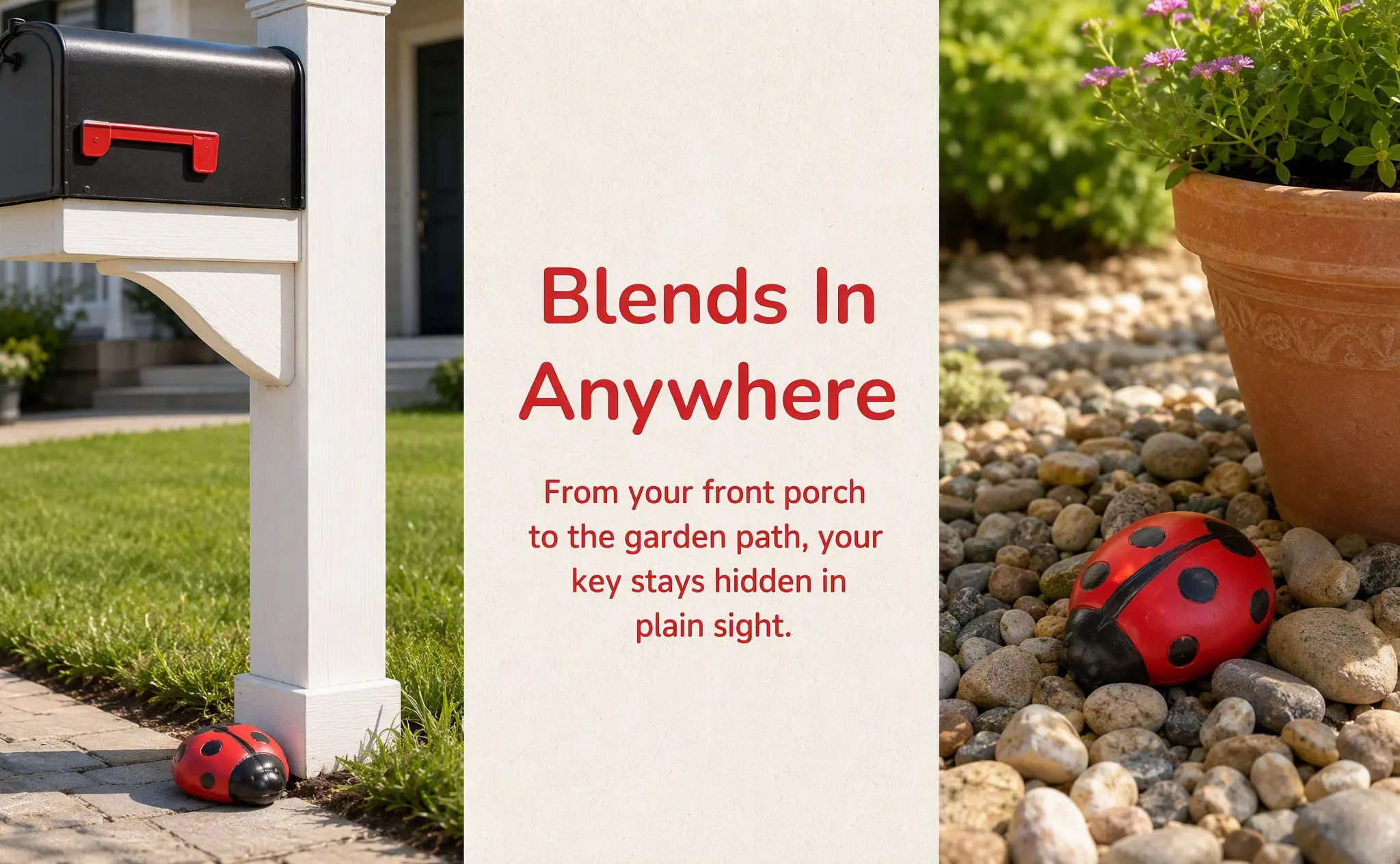 Garden Key Storage Case Hide Outdoor outside Stone Holder Statue Fake Rock Hider for