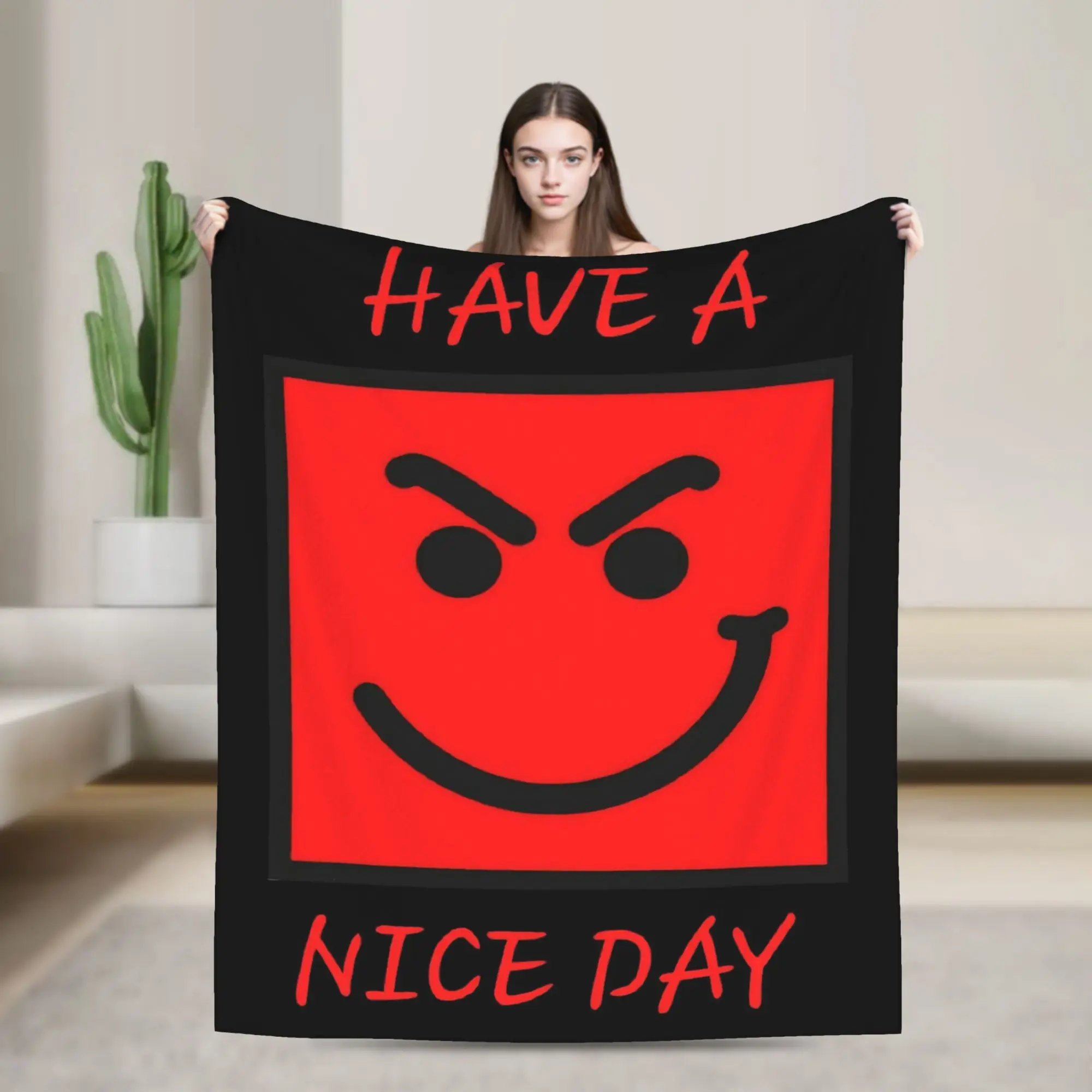 Have A Nice Day Bons Jovis Rock Flannel Throw Blanket  Blankets for Sofa Bedroom Lightweight Thin Bedroom Quilt