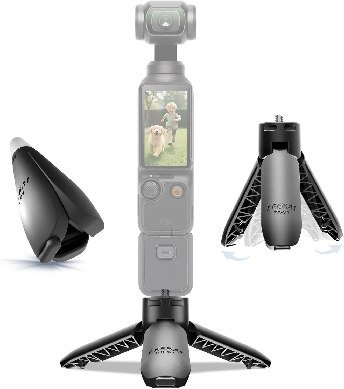 

Auto Pop-Up Mini Tripod for DJI Osmo Pocket 3/2, Insta360 X5/X4/X3, Action Cameras - Portable Desktop Stand