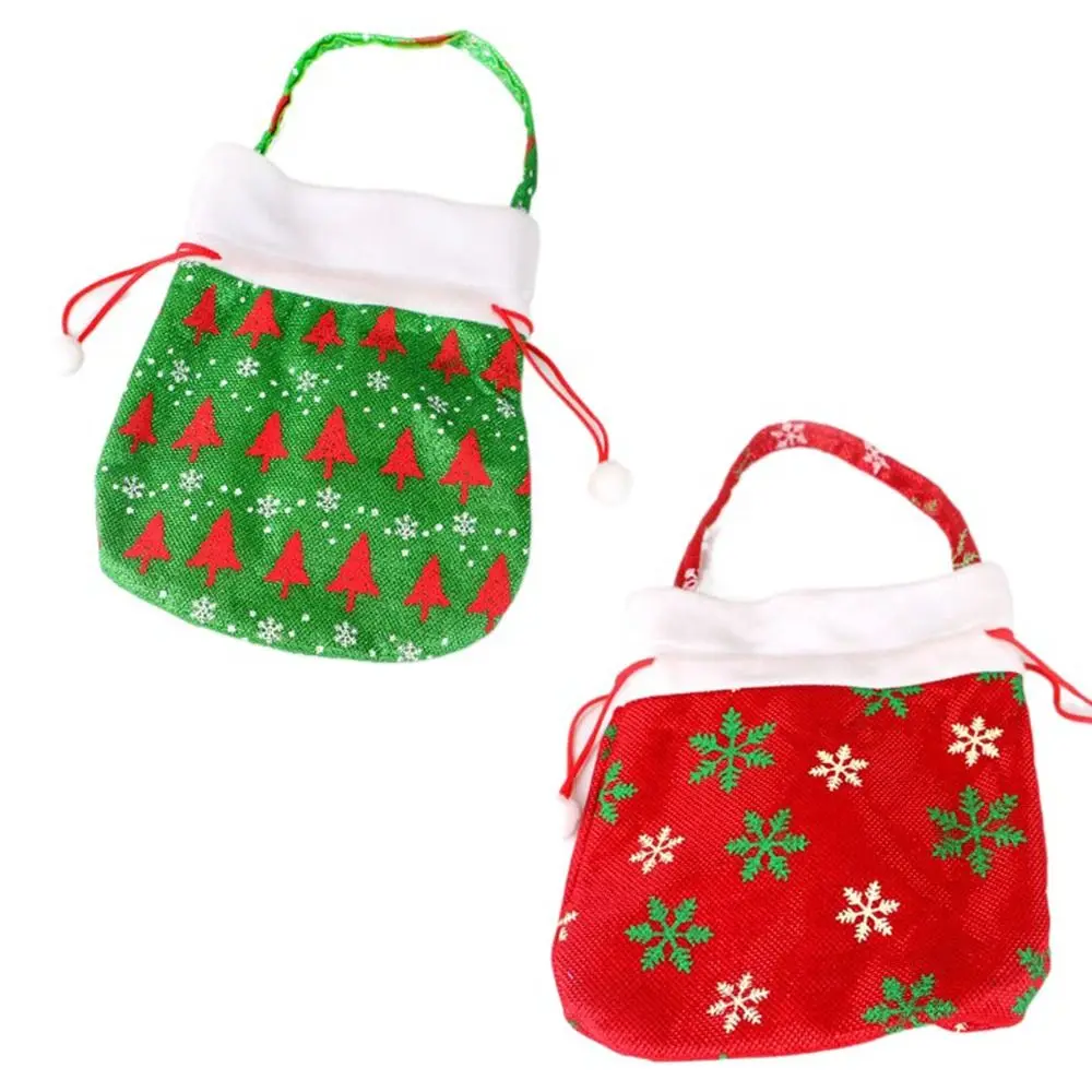 Cartoon For Children Kids Non-woven Bag With Handle Christmas Tree Decoration Tote Bag Christmas Gifts Bag Candy Bag Gift Pouch