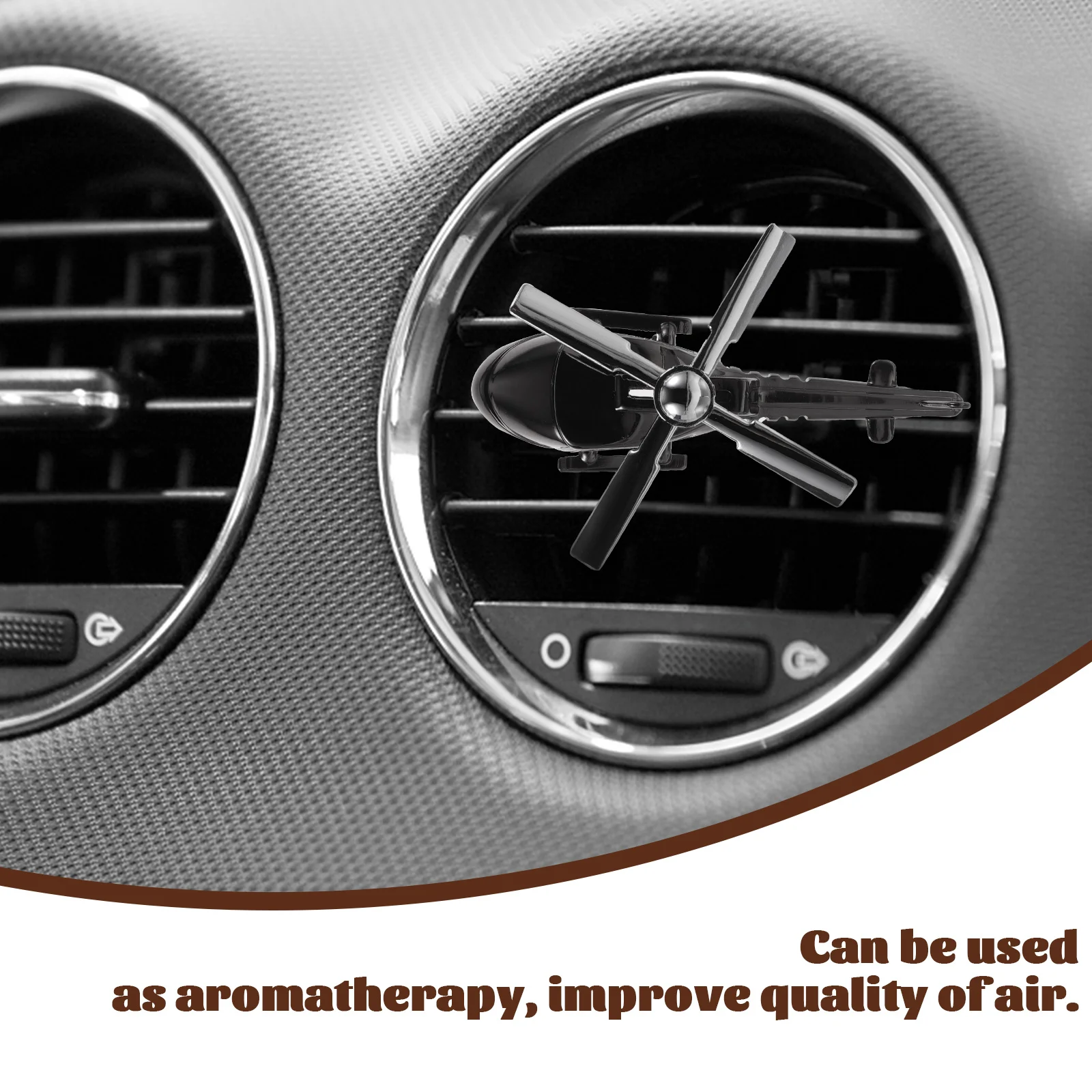 

1 set Premium Alloy Helicopter Air Freshener Black Scent Diffuser Car Dashboard Aromatherapy Ornament Home Decor Car Fragrance