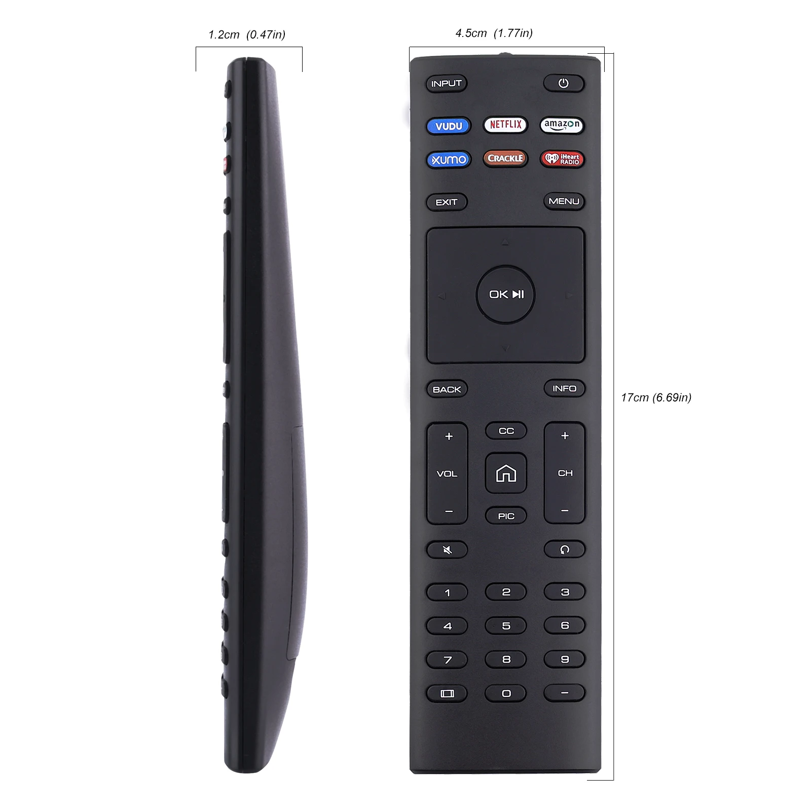 XRT136 Remote Control for Vizio SmartCast Series Vizio E Series Smart TVs D24f-F1 D32f-F1 D43f-F1 D43f-F1 D50f-F1 E43-E2 E48u-D0