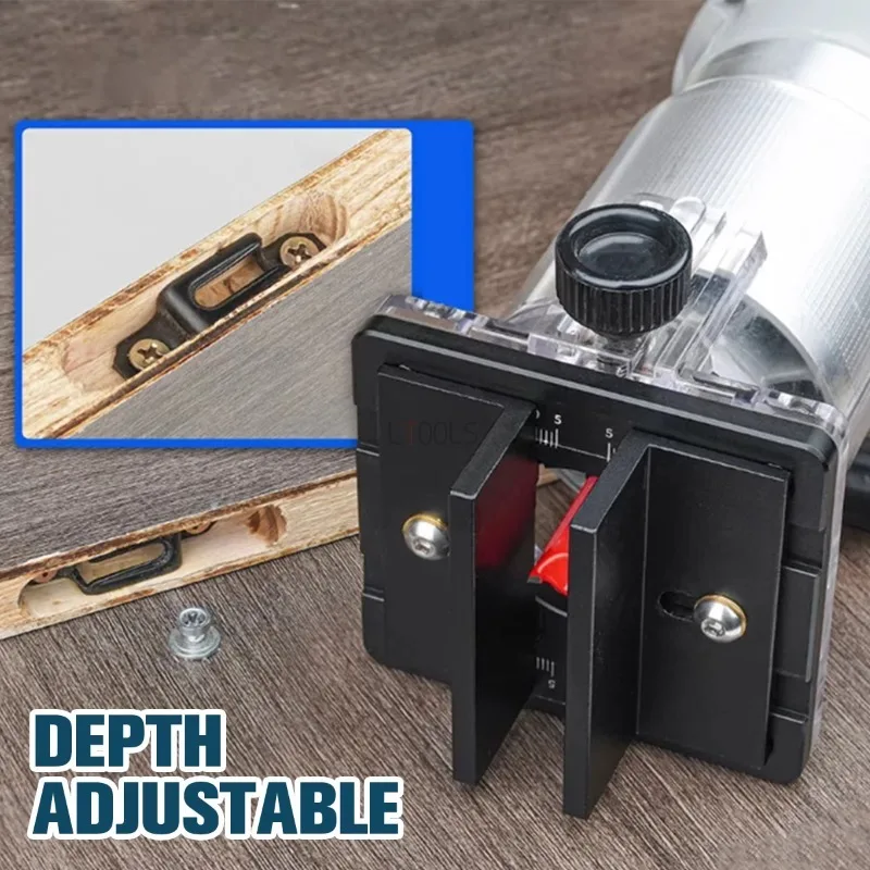 Invisible 2 in 1 Slotted Bracket Woodworking Connecting Parts Slotting Machine for 65mm Trimming Machine Wood Palm Router Tool