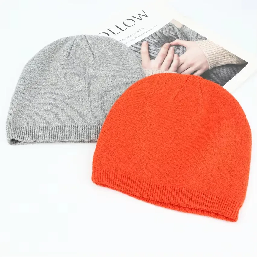 Popular Unsex Autumn Winter Hat For Women Solid Bright Color Soft Cashmere Beanies Best Matched Men Warm Skullies Bonnets Gift