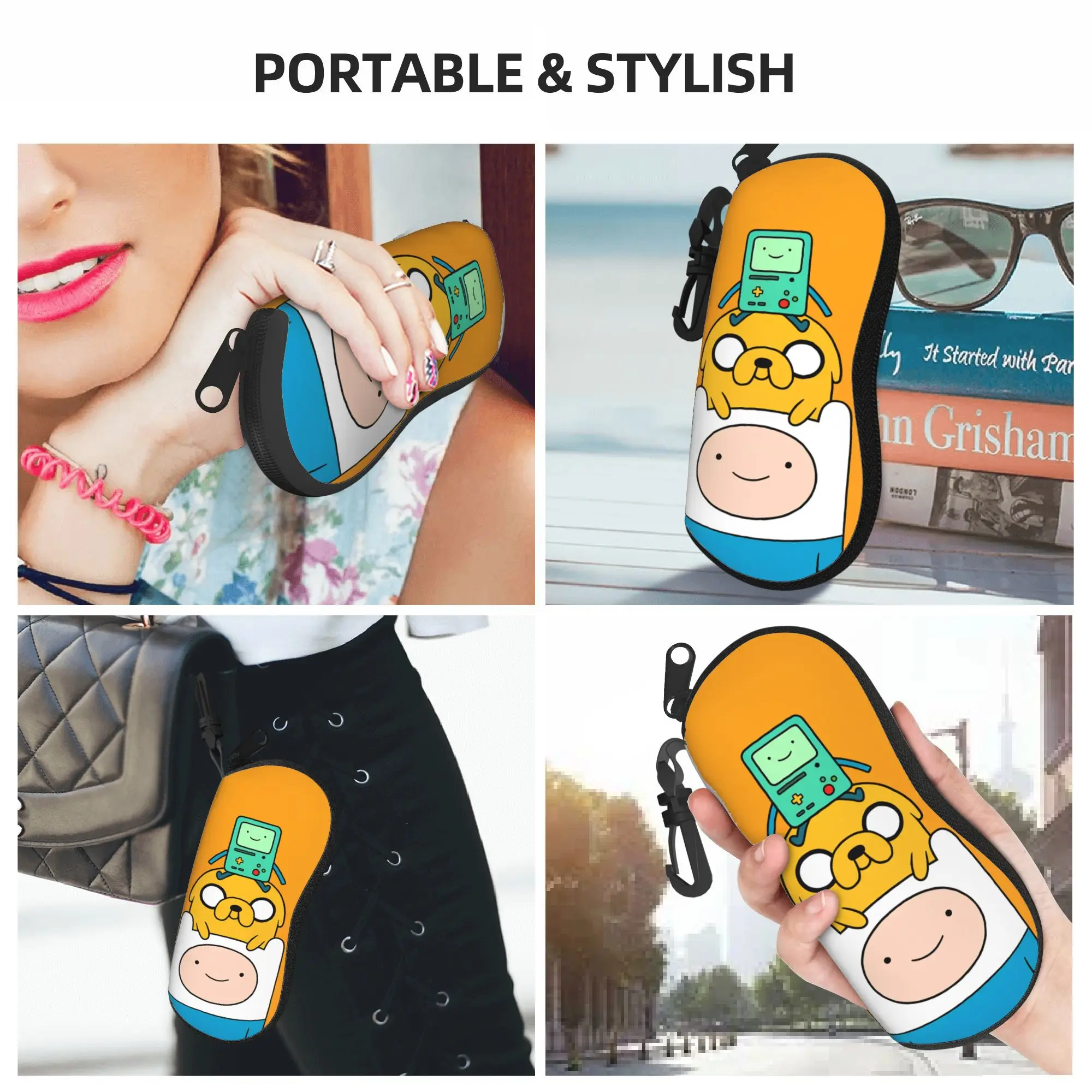 Adventures Time Glasses Case Cover  Pocket Sunglasses Pouch For Male Female Classic Eyewear Accessory Print Glasses Box view 6