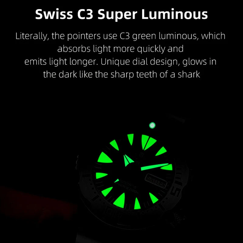 SEA KNIGHT V2 Monster Men Watch Waterproof 20Bar Diving Sapphire Crystal C3 Luminous NH36A Automatic Mechanical Men\'s Wristwatch