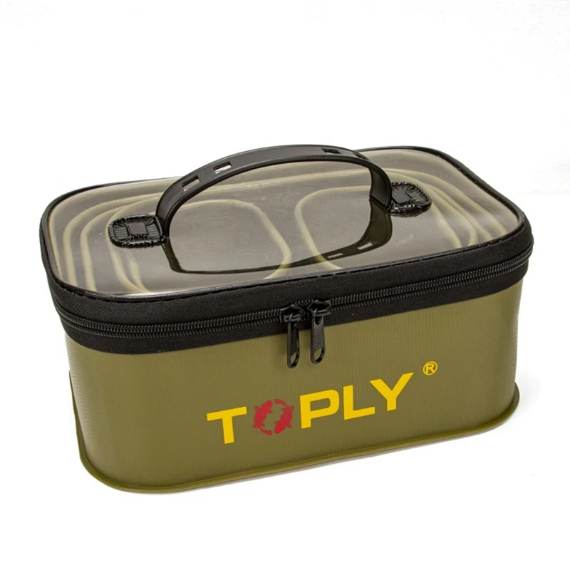 TOPLY 6 PCS Thickened Portable Fish Box Waterproof Fishing Gear Bag Outdoor Camping Wearable