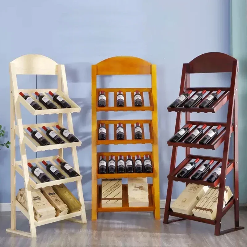 Wooden upright wine rack, storage rack, supermarket wine rack,Customized furniture manufacturer,OEM/ODM