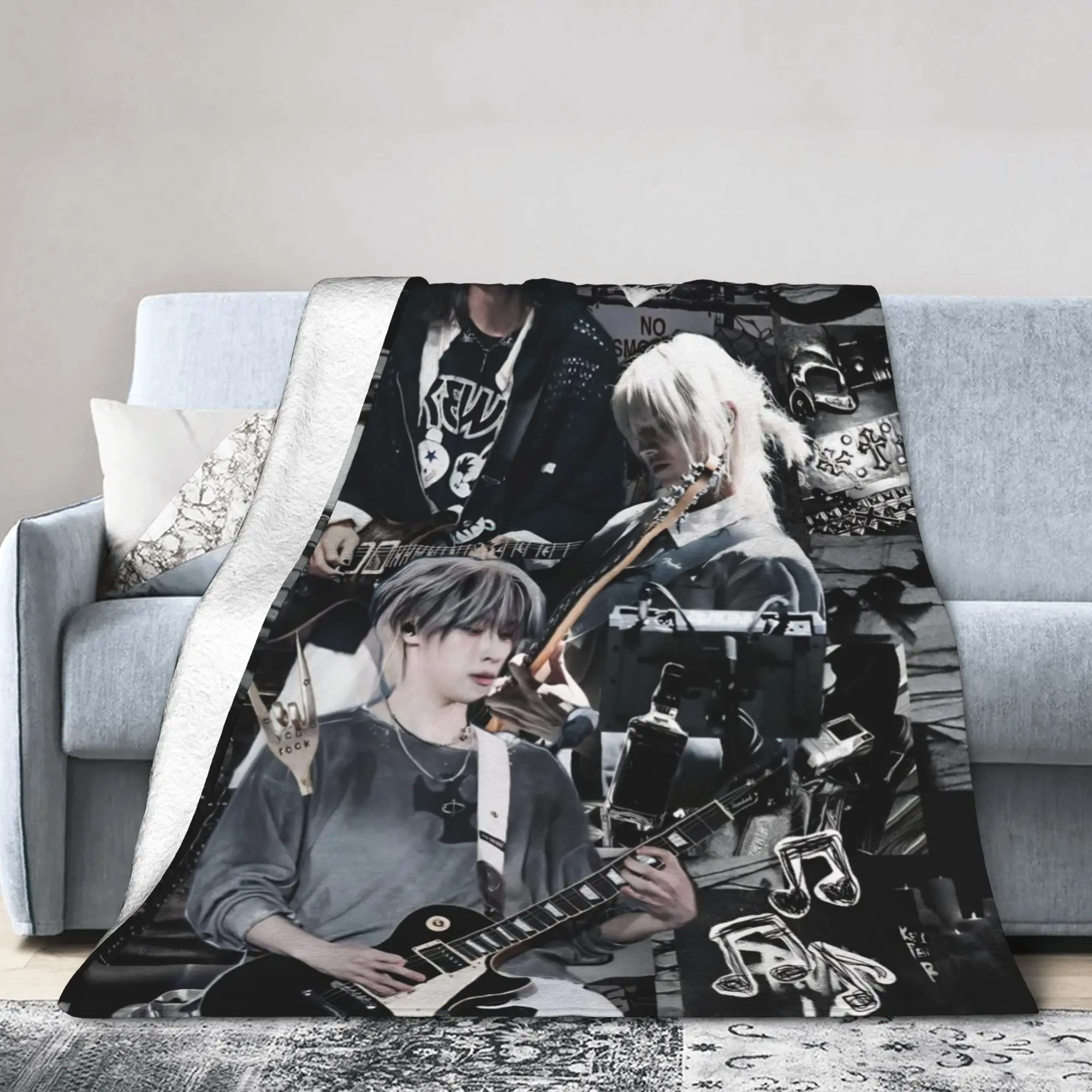 South Korean Rock X-Xdinarys H-Heroes Flannel Blankets  Funny Throw Blanket for Home 125*100cm Bedspreads