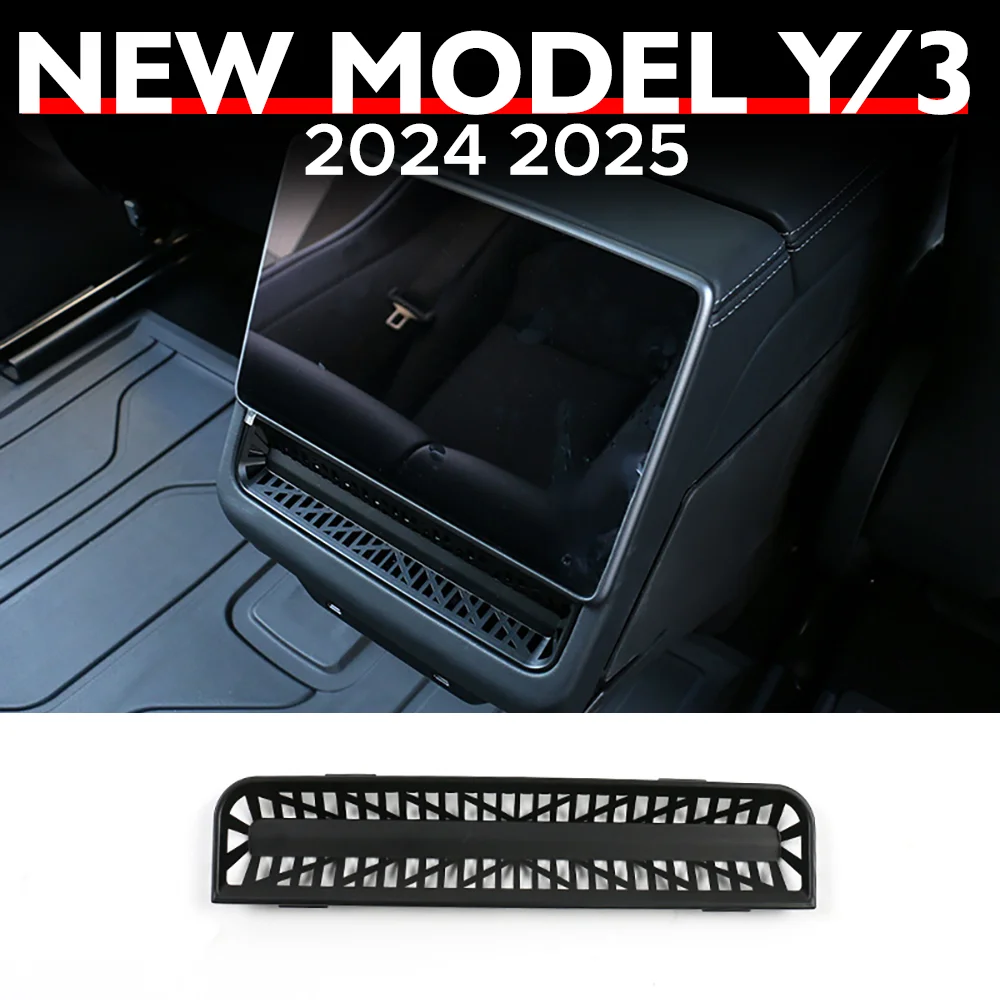 ด้านหลัง Air Outlet สําหรับ Tesla ใหม่ Y เปิดตัว Juniper 2025 3 + Highland 2024 ด้านหลังเครื่องปรับอากาศ Vent ป้องกัน
