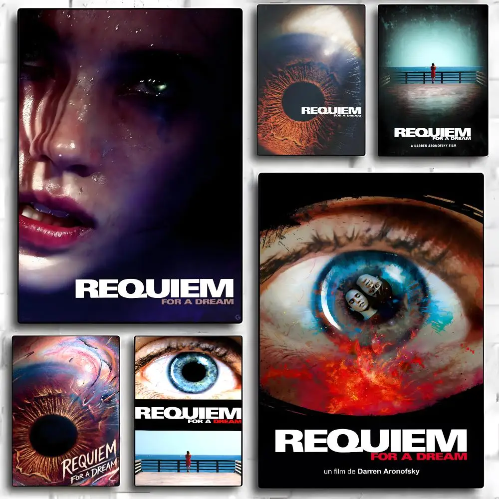 Requiem For A Dream Poster HD Art Sticky Wall Room Decor Home Waterproof Home Living Bar Aesthetic Decoration