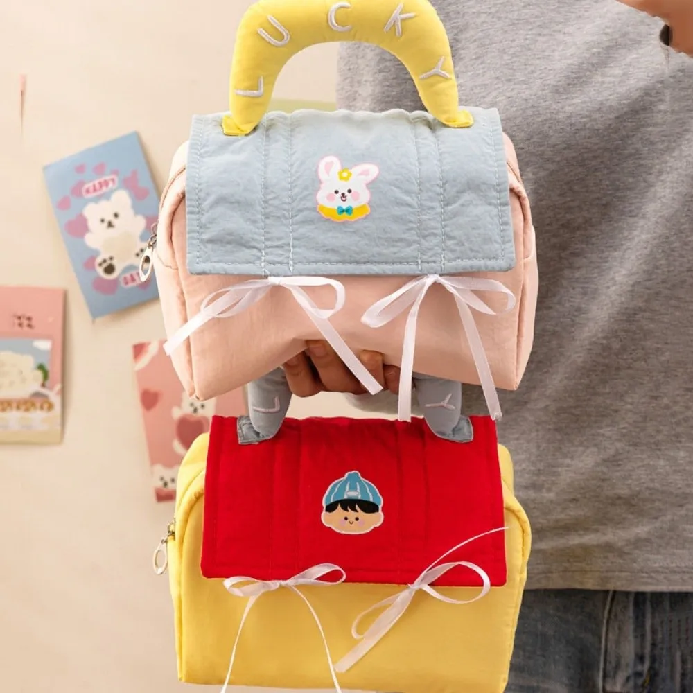 

Simple Cloth Cute Cabin Makeup Bag House-shaped Square Handheld Cosmetic Case Organizer Case Dopamine Color Toiletry Bag Outdoor