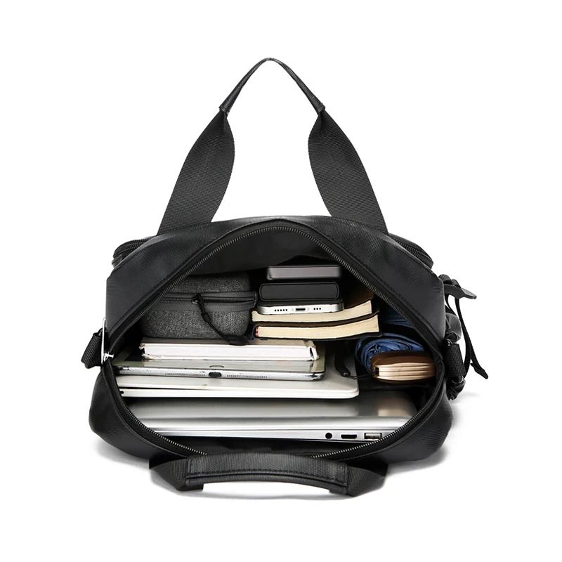 Business Casual Handbag for Men Minimalist Large Capcity Waterproof Shoulder Bag Luggage Strap Design Durable Cross body Bags