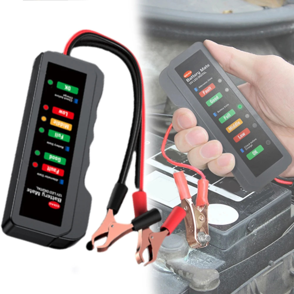 Motorcycles Car Battery Detector    and Family Cars (Not for 24V Buses or Trucks) 12V Digital Battery Analyzer Tester