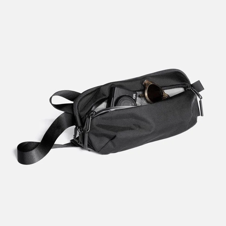 Casual Nylon Chest Waist Bag Crossbody Sling Bag Stitching Line New Model Youth Leisure Handbag Square Shape Polyester Material