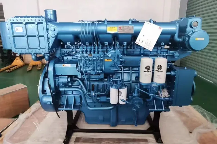 For Weichai X6170ZC X6170 450HP 500HP 600HP 6 Cylinder 4 Stroke Water Cooled Inboard Marine Diesel Engine Assembly with Gearbox