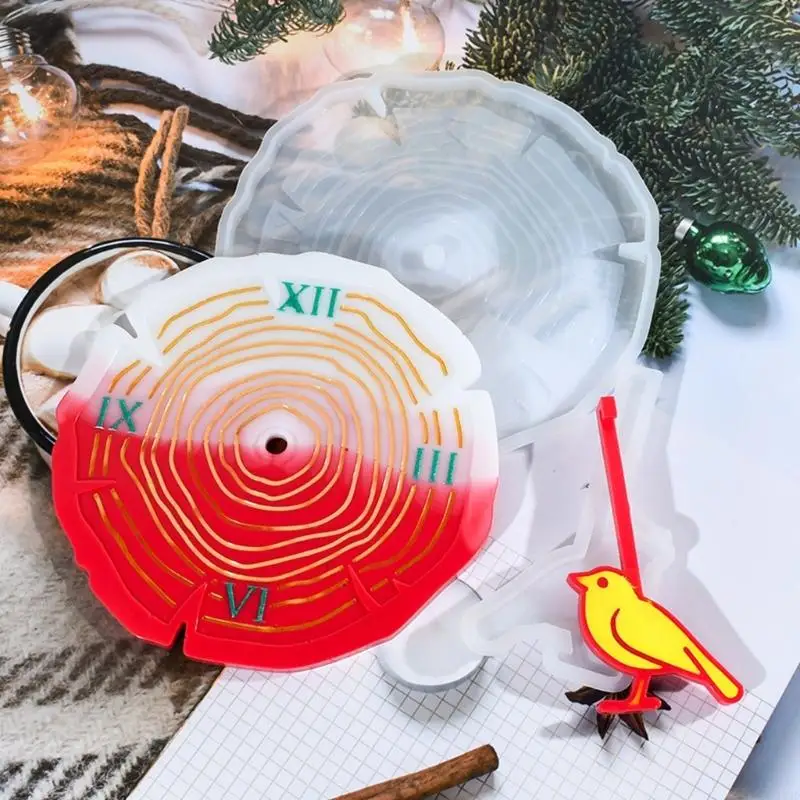 T4md Resin Mold Tree Rings Clock Designs Silicone Molds Clock Epoxy Silicone Molds