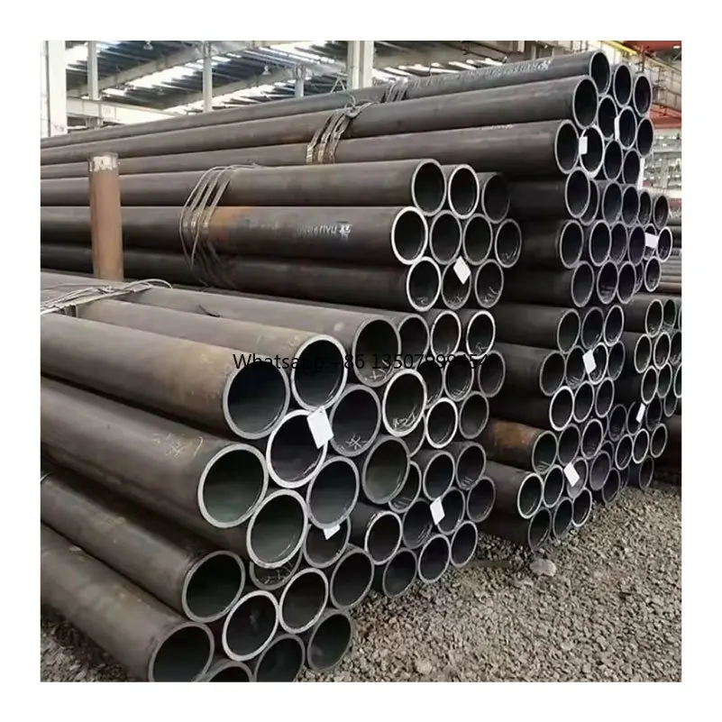 

Custom Length 12m/6m Welded Carbon Steel ERW Steel Pipe Ms Iron with Cutting