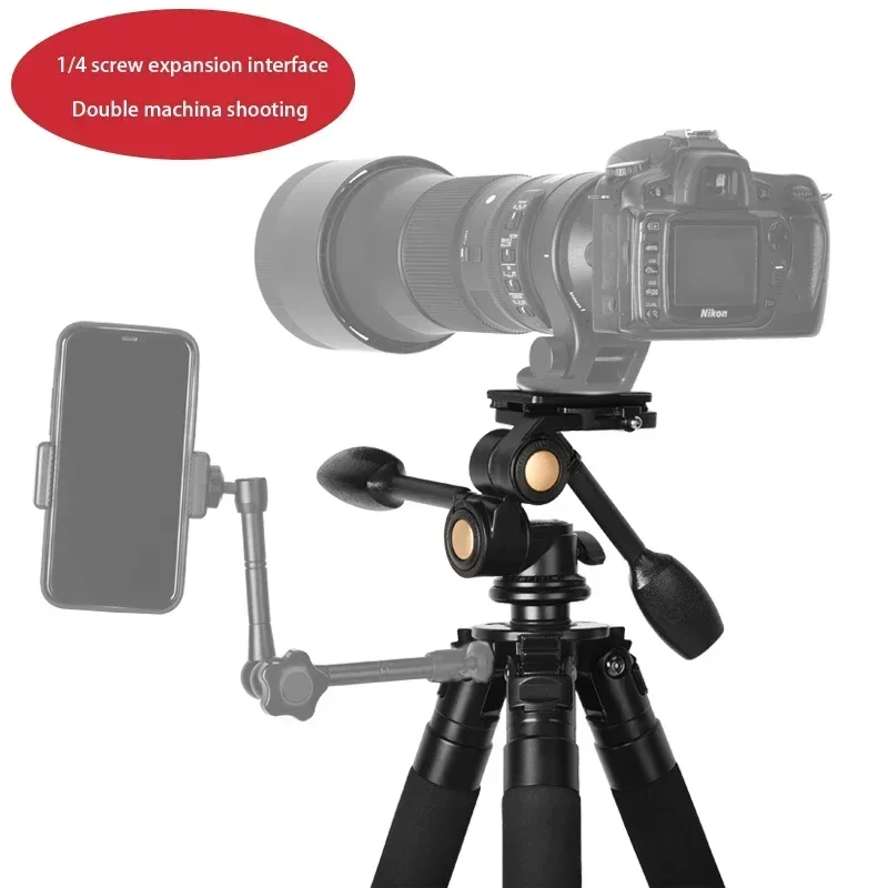 220cm Aluminum Tripod 20kg Load Heavy Duty Telescope Stand Panoramic Handle Ball HeadHolder Digital Video Tripod