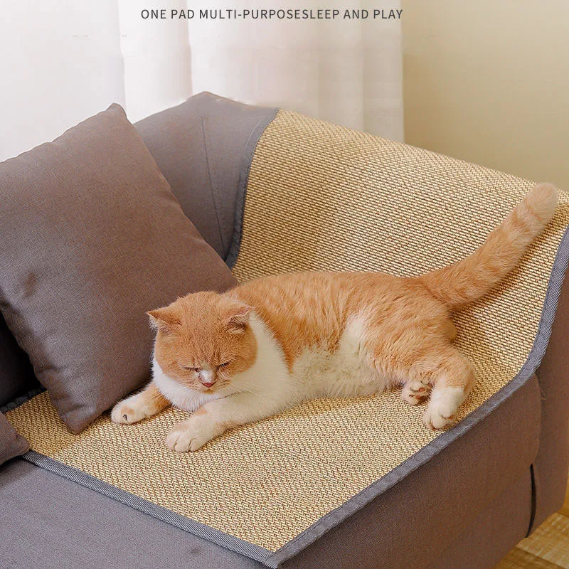 Starke Bambus Katze Kratzmatte Wand Sofa Schutz Katze Kratzbrett Pad Katzenpfoten Schärfen Matten Massage Selbst Verschleißfeste Matte – Detail 3