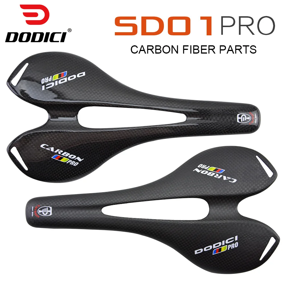 dodici-pro-3k-carbon-fiber-bike-saddle-ultralight-hollow-racing-seatglossy-matte-finishcomfortable-for-road-mountain-bicycle