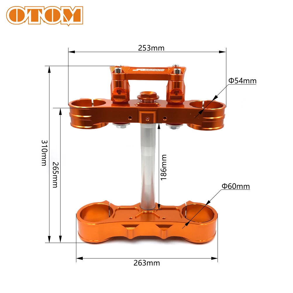 OTOM For KTM Motorcycle Triple Clamps Steering Stem And Clamp Riser Adaptor Steering Bearing Direction Buffer Rubber Sleeve Seat