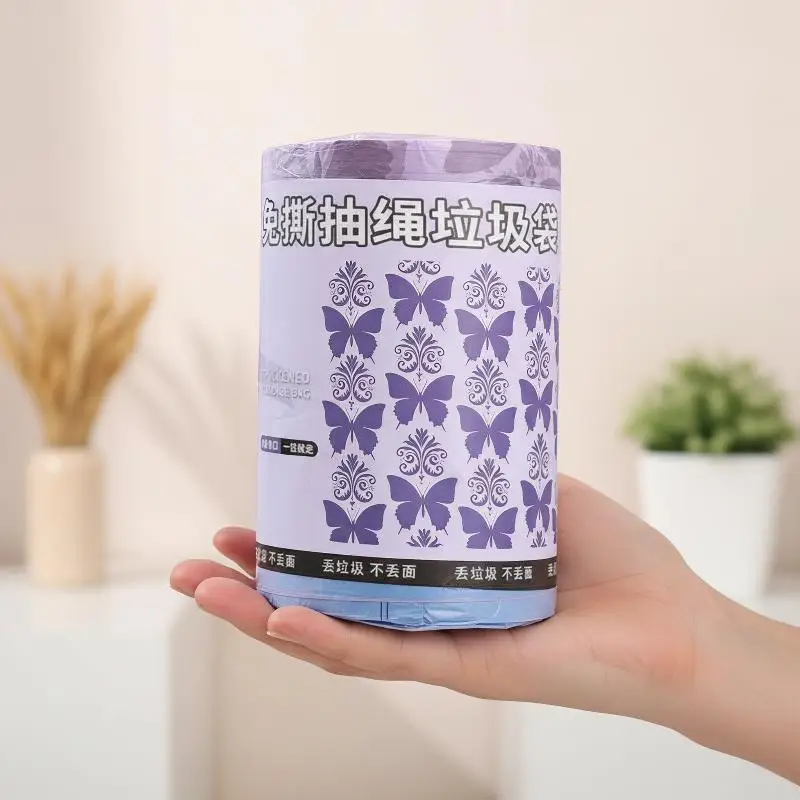 10/90pcs Lavender Scented Drawstring Disposable Garbage Bag Suitable For Kitchen Bedroom Living Room Toilet