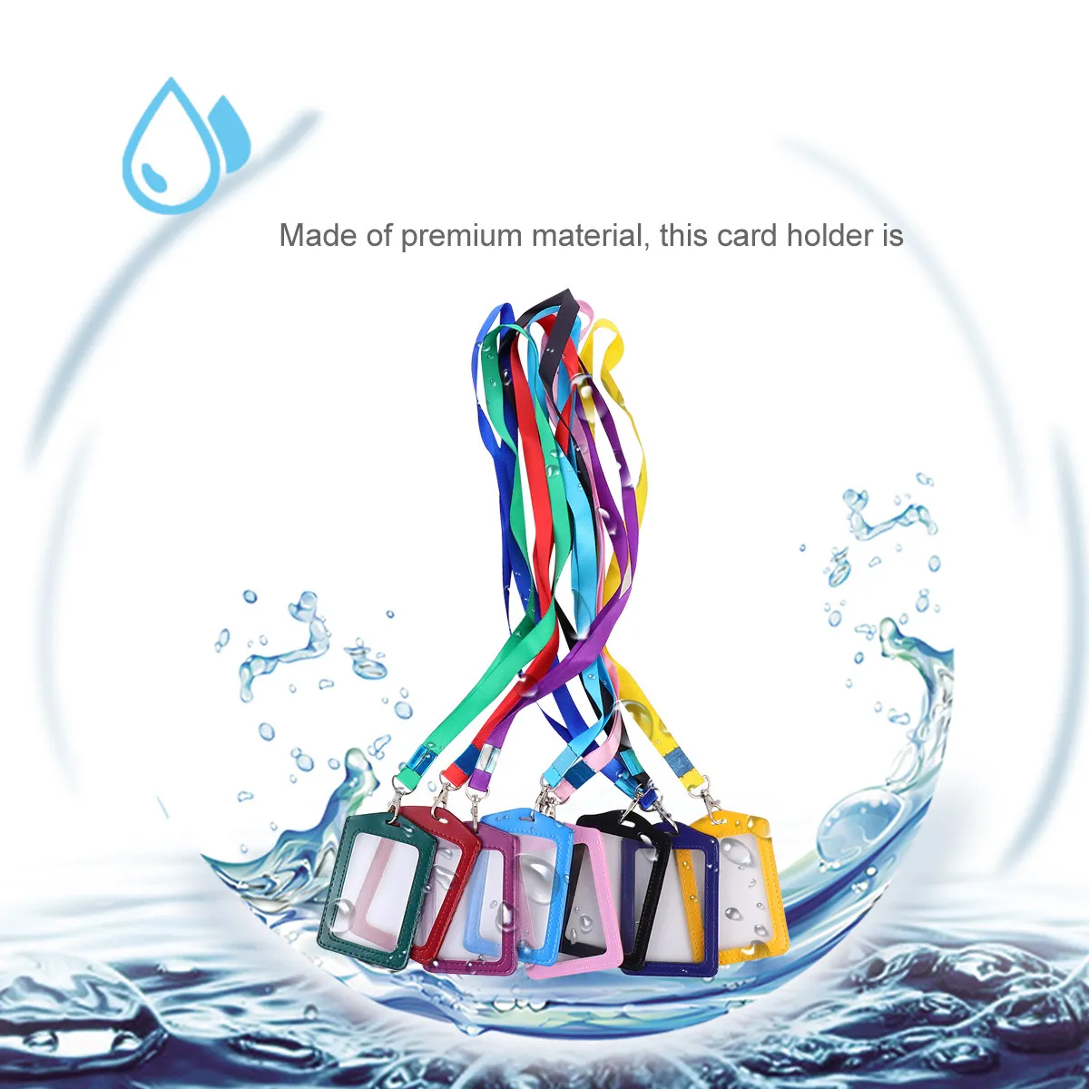 

Держатель для карт контроля доступа, 8 шт., прозрачный, двусторонний, с ремешком, для работы и бизнеса