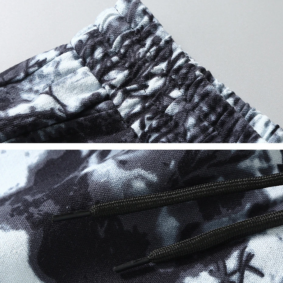 Beach Shorts Men Plus Size Hawaiian Shorts Summer Hip Hop Streetwear Print Shorts Elastic Waist Short Pants Male